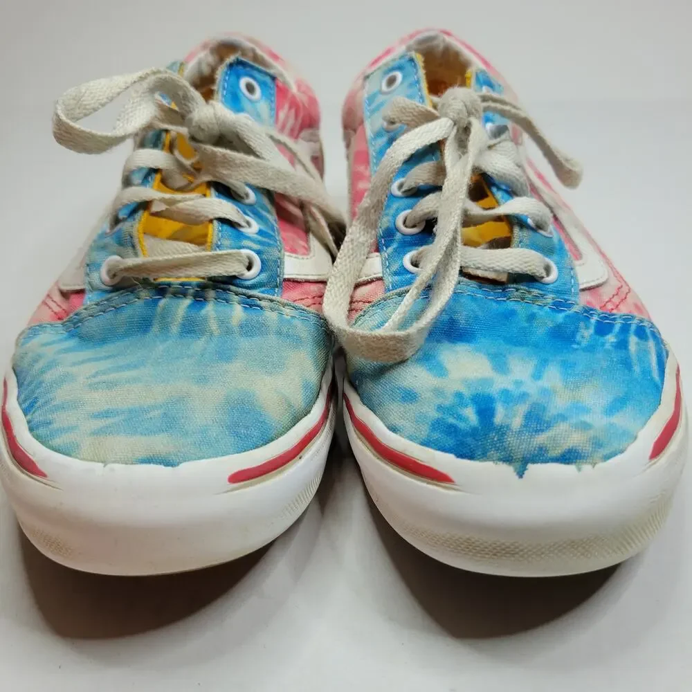 Vans Classics Old Skool Low Tie Dye - Blue / Red / White / Yellow - 7.0Y Junior